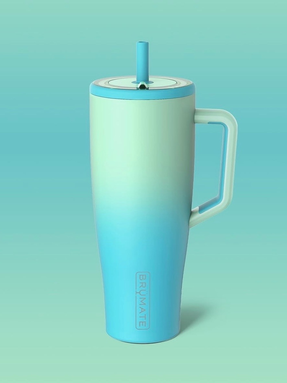 Brumate Gradient Blue & Mint Travel Mug with Straw Lid